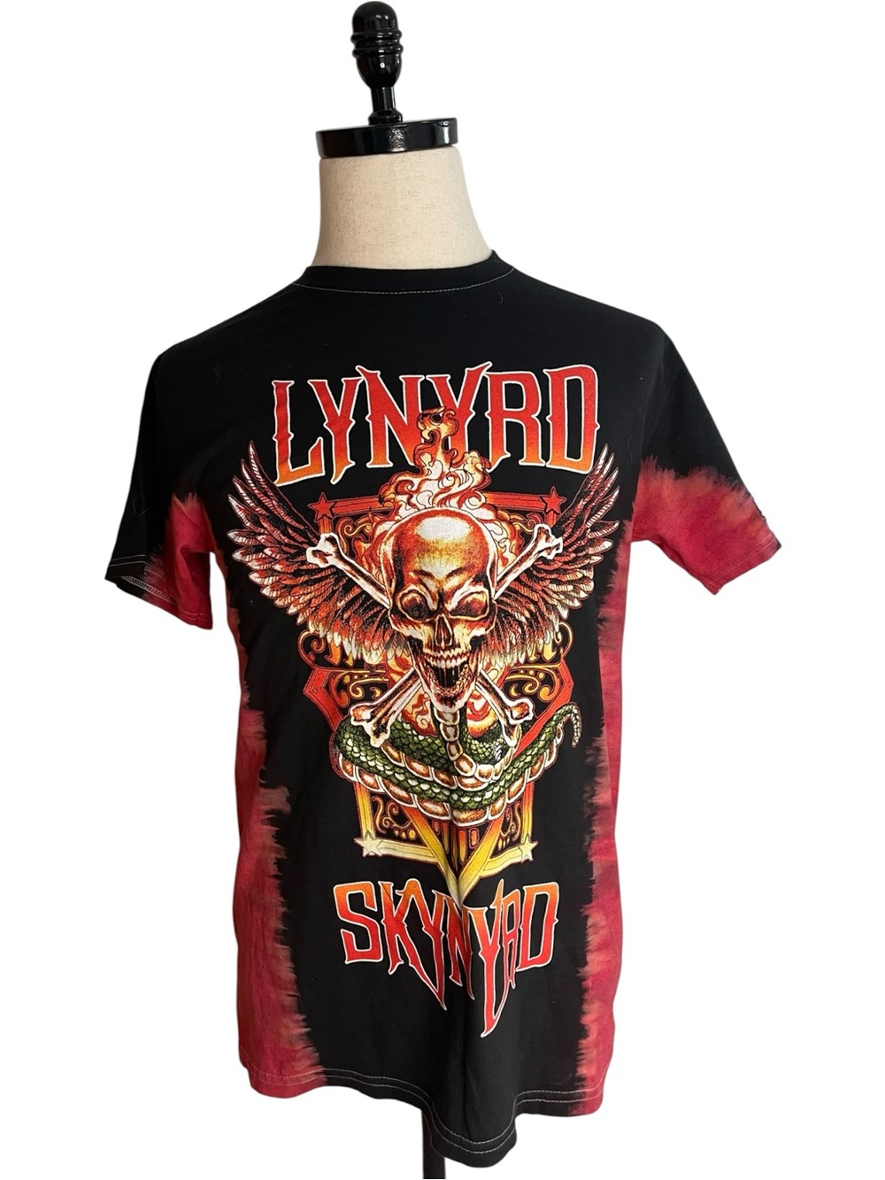 Lynyrd Skynyrd Tie Dye Tee T-Shirt Black Red